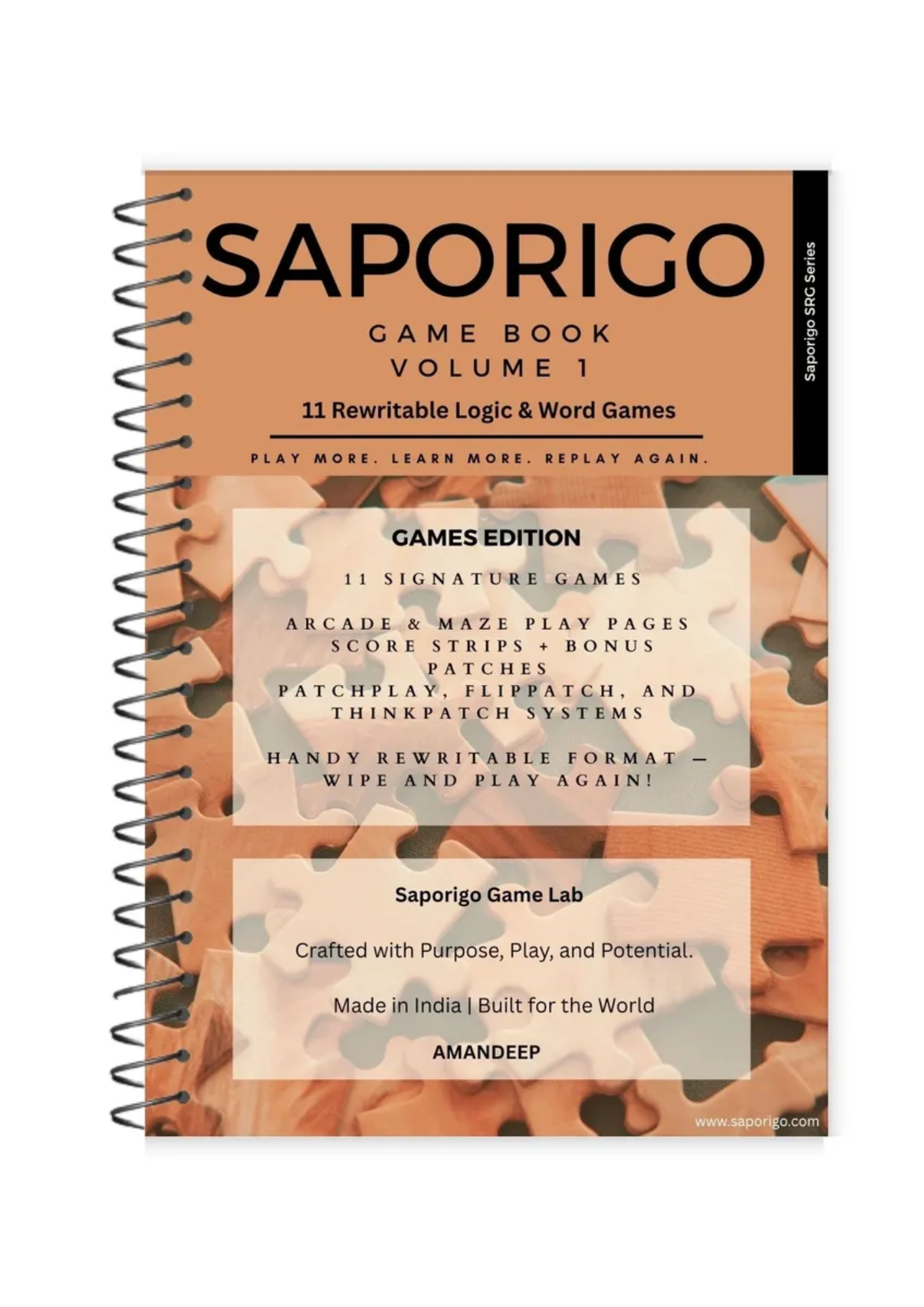 Saporigo Reusable Game Book